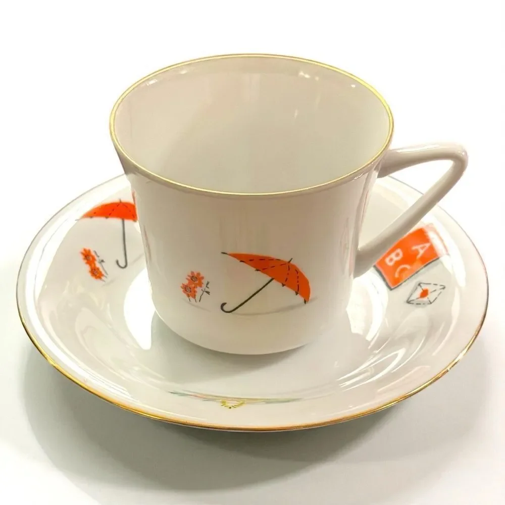 Vintage Chodiez China Whimsical Tea Cup and Saucer Set